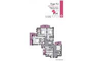 Floor Plan-3BR3TSQ+Terrace-2320 Sq.ft.