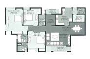 Floor Plan-3 BR+Servant Room-1910 sq.ft.