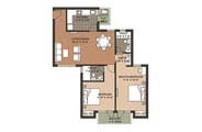 Floor Plan-2BR+2T-1216 sq.ft.