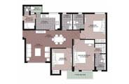 Floor Plan-3BR+3T+SQ-1630 sq.ft.