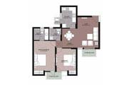Floor Plan-2BR+2T+SQ-1140 sq.ft.