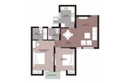 Floor Plan-2BR+2T+SQ-1100 sq.ft.