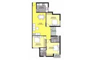 Floor Plan-3BR+2T-1244 sq.ft.