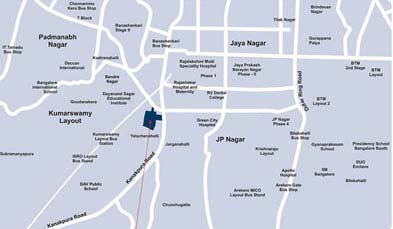 Unitech Gardens Galleria Location Map