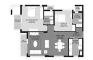 Floor Plan-3B3T0S-1418 sq.ft.