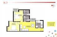 Floor Plan-2BR2T-766 sq.ft.
