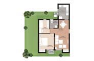 Floor Plan-1BR+1T+Study-825 sq.ft.