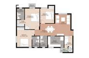 Floor Plan-3BR+3T-1505 sq.ft.
