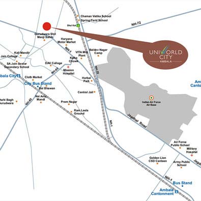 Unitech Ananda Location Map