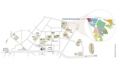 Unitech Business Zone Location Map