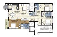 Floor Plan - 3 BHK Simplex Unit - 1920 sq.ft.