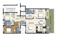 Floor Plan - 3 BHK Simplex Unit - 1920 sq.ft.