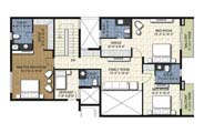 Floor Plan - 4 BHK Duplex Unit - 3735 sq.ft.