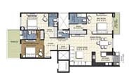 Floor Plan - 3 BHK Simplex Unit - 1920 sq.ft.