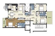 Floor Plan - 3 BHK Bridge Unit - 1850 sq.ft.