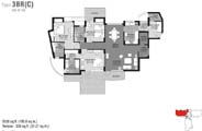 Floor Plan-3B 3T 1S-2000 sq.ft.