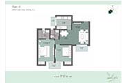 Floor Plan-2BR+2T-1050 sq.ft.