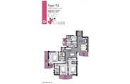 Floor Plan-3BR3TSQ+Terrace-2350 Sq.ft.