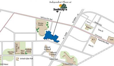 Unitech Floors at South City-2 Location Map