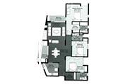 Floor Plan-3 BR-1824 sq.ft.