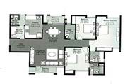 Floor Plan-3 BR+Servant Room-1915 sq.ft.