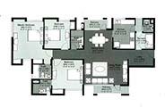 Floor Plan-3 BR+Servant Room-1913 sq.ft.