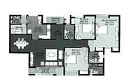 Floor Plan-3 BR+Servant Room-1908 sq.ft.