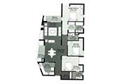 Floor Plan-3 BR-1824 sq.ft.