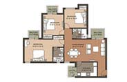 Floor Plan-3BR+2T-1402 sq.ft.