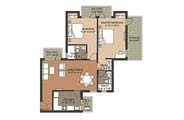 Floor Plan-2BR+2T-1254 sq.ft.