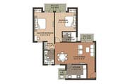 Floor Plan-2BR+2T-1254 sq.ft.