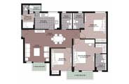 Floor Plan-3BR+3T+SQ-1665 sq.ft.