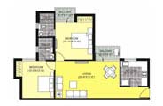 Floor Plan-2BR+2T-1032 sq.ft.