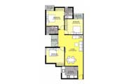 Floor Plan-3BR+2T-1268 sq.ft.