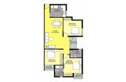 Floor Plan-3BR+2T-1268 sq.ft.