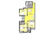 Floor Plan-3BR+2T-1290 sq.ft.