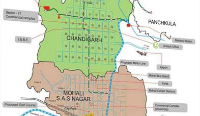 Unitech Gardens Galleria Location Map