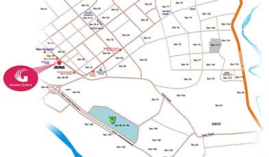 Unitech Gardens Galleria Key Plan