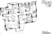 Floor Plan-3B (3B 3T 1S)-2623 sft.