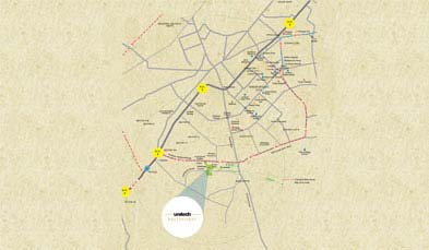 Unitech Ivy Terraces Location Map