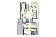 Floor Plan - 4 BHK Duplex Unit - 3755 sq.ft.