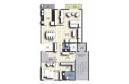 Floor Plan - 4 BHK Duplex Unit - 3755 sq.ft.