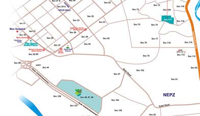 Unitech The Residences Location Map