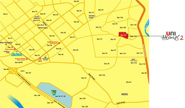 Unitech Unihomes 2 G,H Location Map