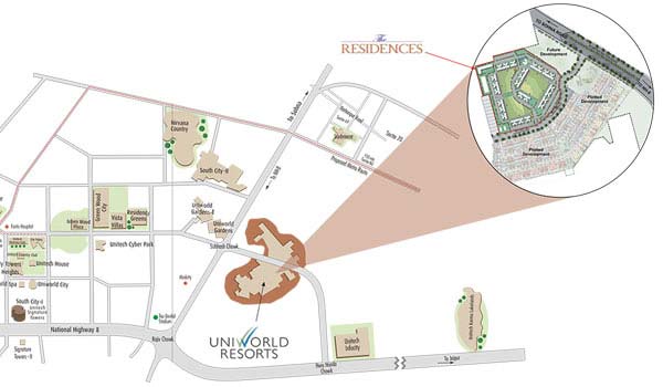 Unitech The Residences Location Map