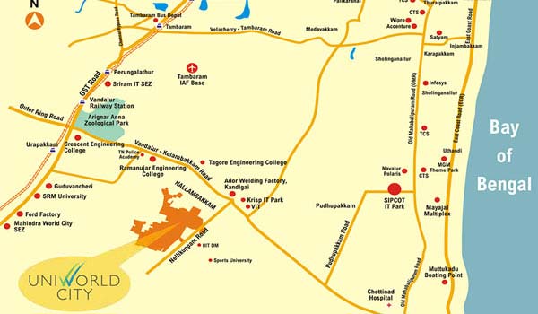 Unitech Unihomes 1 Location Map