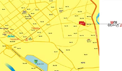 Unitech Unihomes Phase 2 Location Map