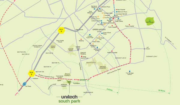 Unitech South Park Location Map