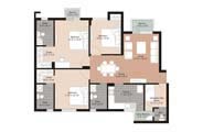 Floor Plan-3BR+3TSQ-1545 sq.ft.