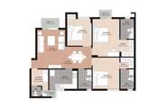 Floor Plan-3BR+3TSQ-1535 sq.ft.